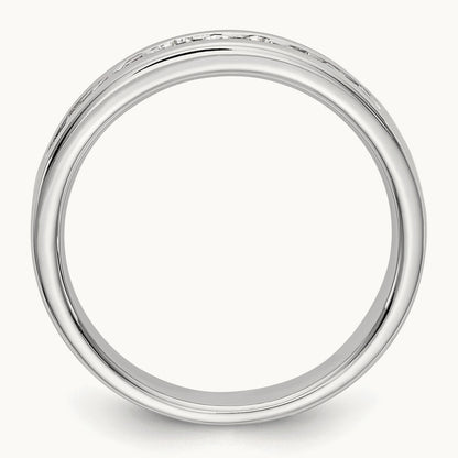 10- Stone Closed Channel Band Mounting, 2mm, 14K White Gold