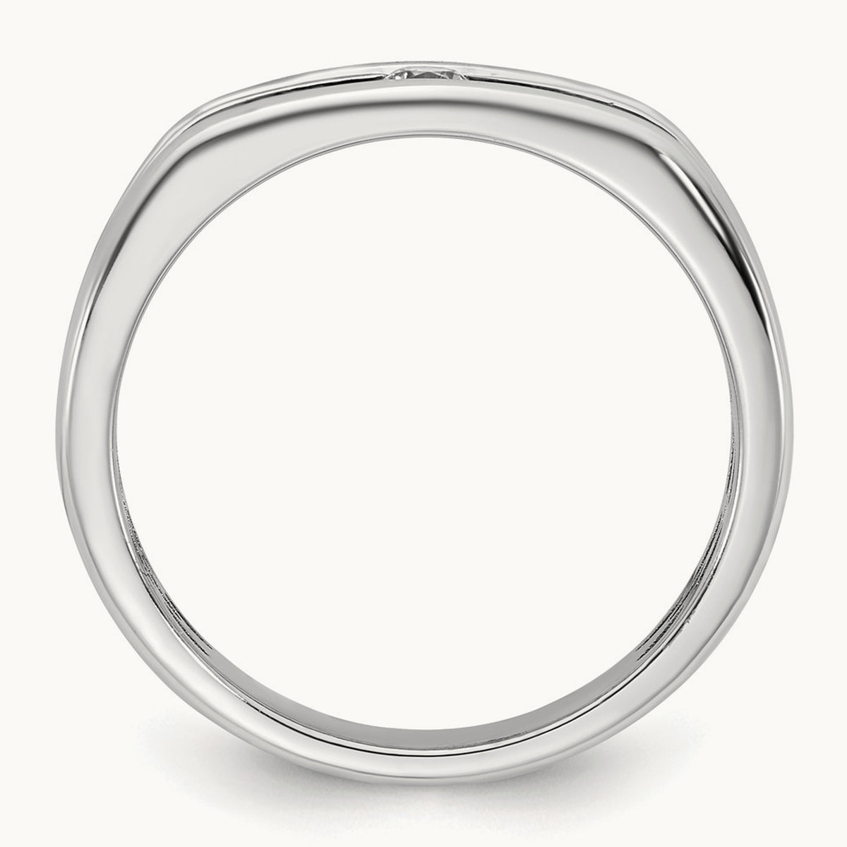 Setting: with White Rhodium IB Goodman Men's Diamond Ring Mounting, 14K Gold — 14K White Gold
