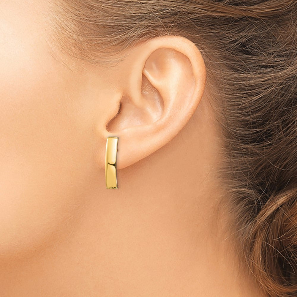 Polished Post Earrings — 14K Yellow Gold