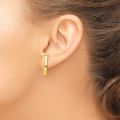 Polished Post Earrings — 14K Yellow Gold