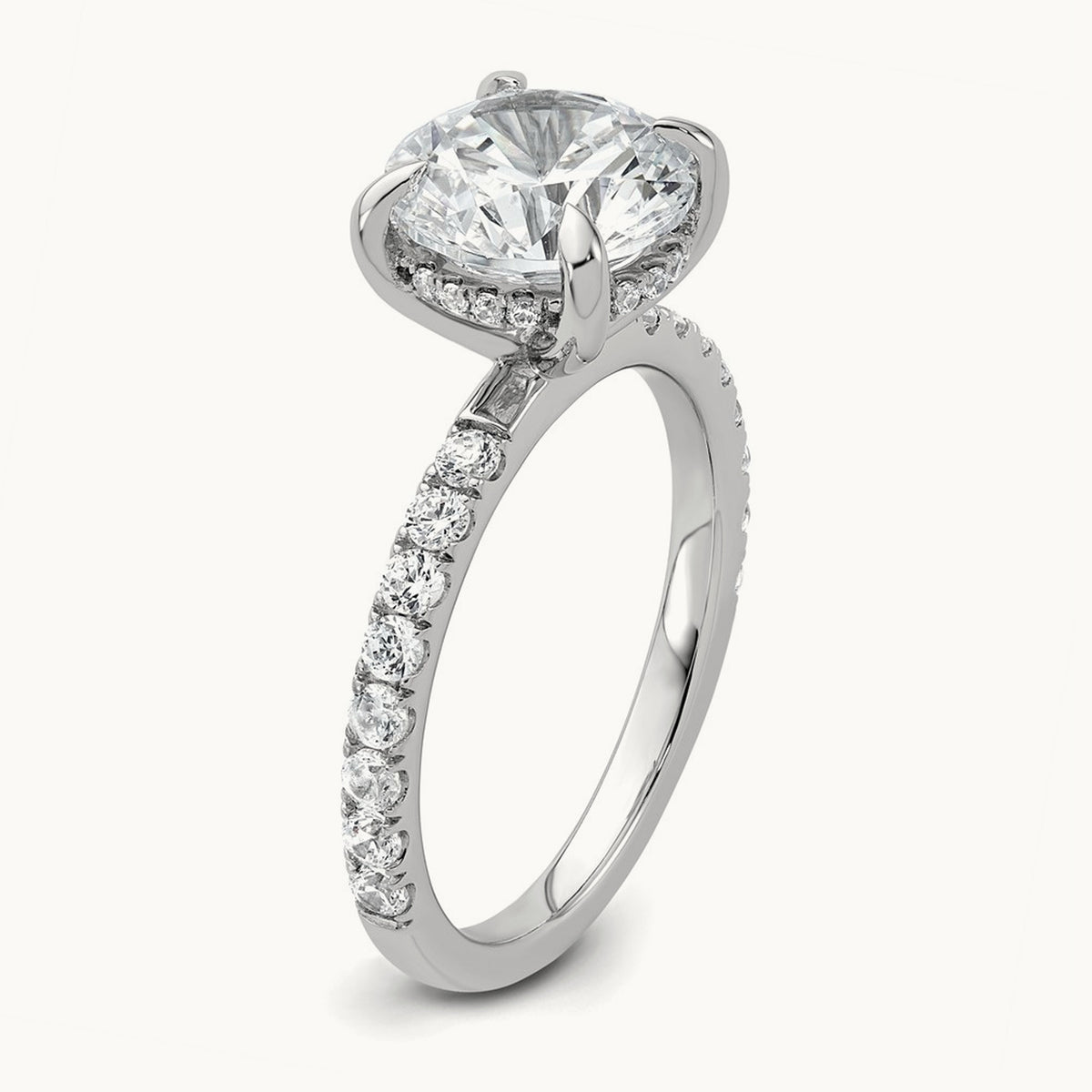 Round Solitaire Engagement Ring, 1.25-3.50 ct tw Lab-Grown Diamond — 14K White Gold, 7 (4)