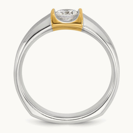 IBGoodman Men's Diamond Complete Ring, 14K Two-tone