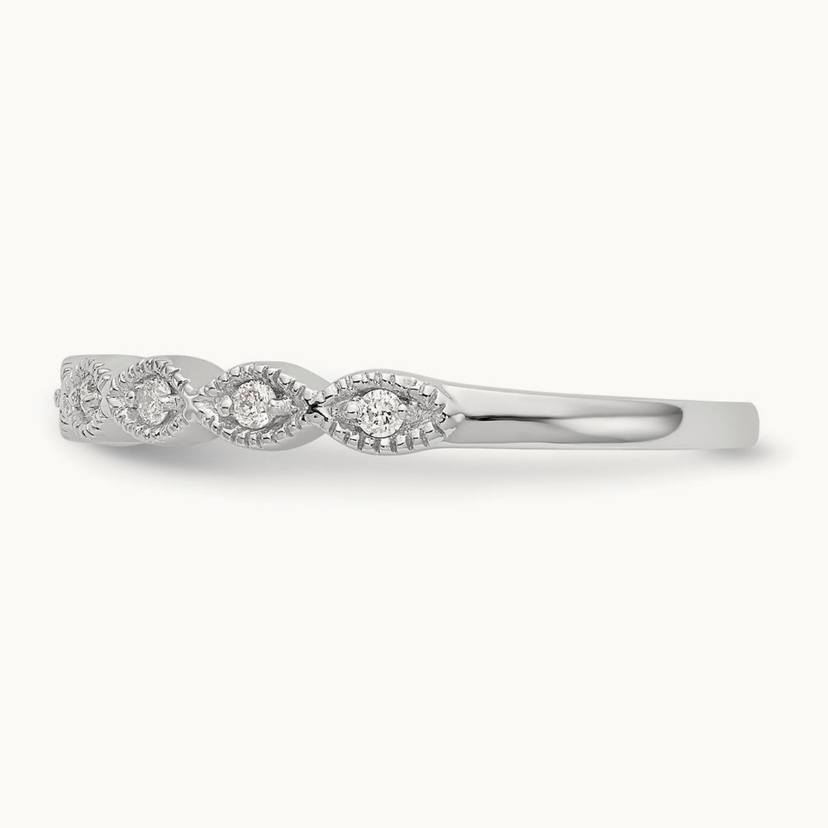 Fashion Band, 0.10 ct tw Lab-Grown Diamond — 14K White Gold