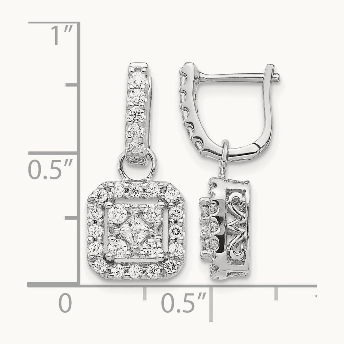 Diamond Hinged Earrings — photo set