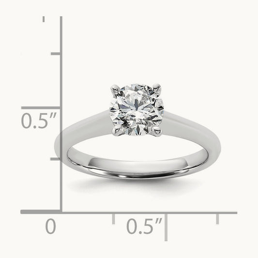 Round 8X Ring, 1.00 ct tw Lab-Grown Diamond — 14K White Gold