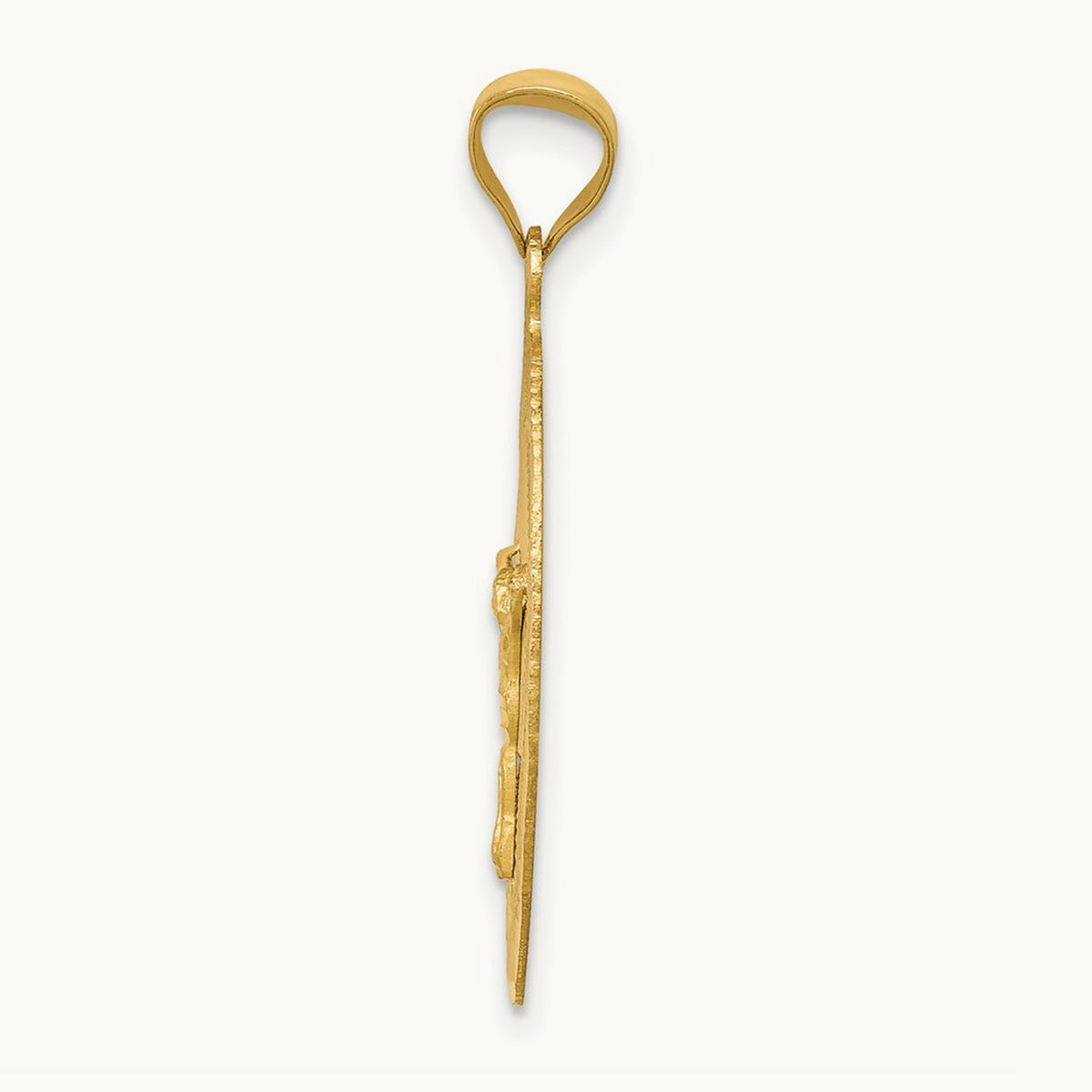 Polished Diamond-cut Corpus Oval Pendant — 28mm
