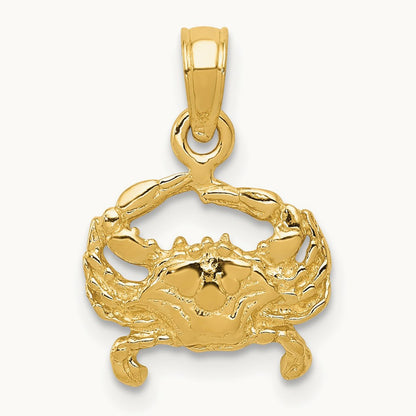 Crab Pendant, 14K
