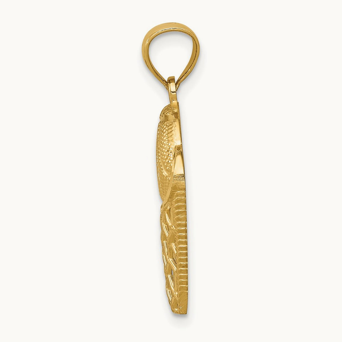 Basketball in Hoop Pendant, 14K