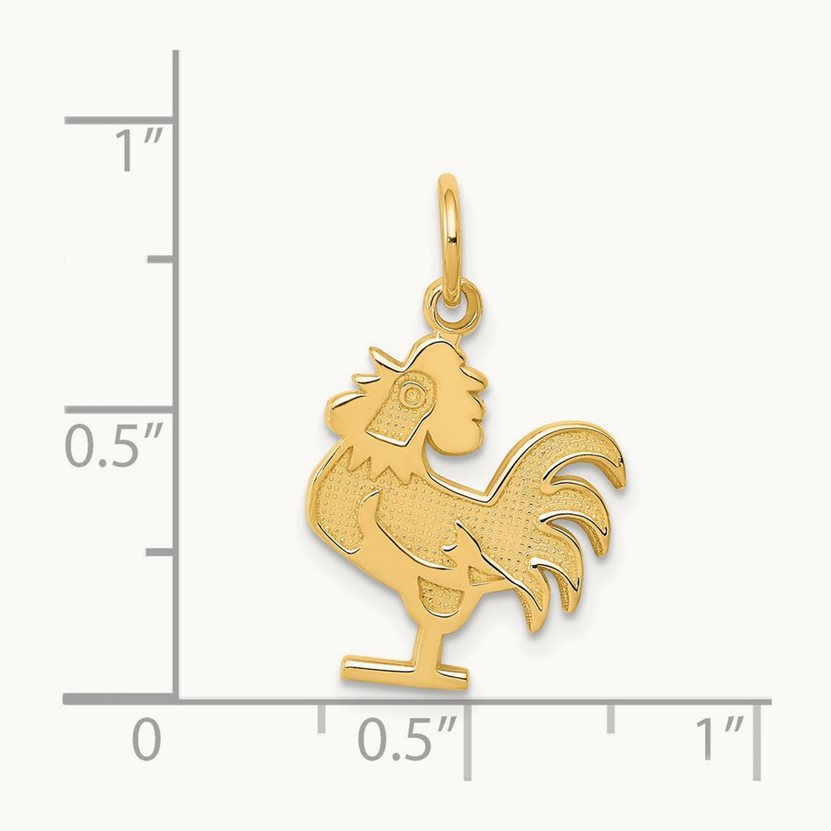 Rooster Charm, 14K