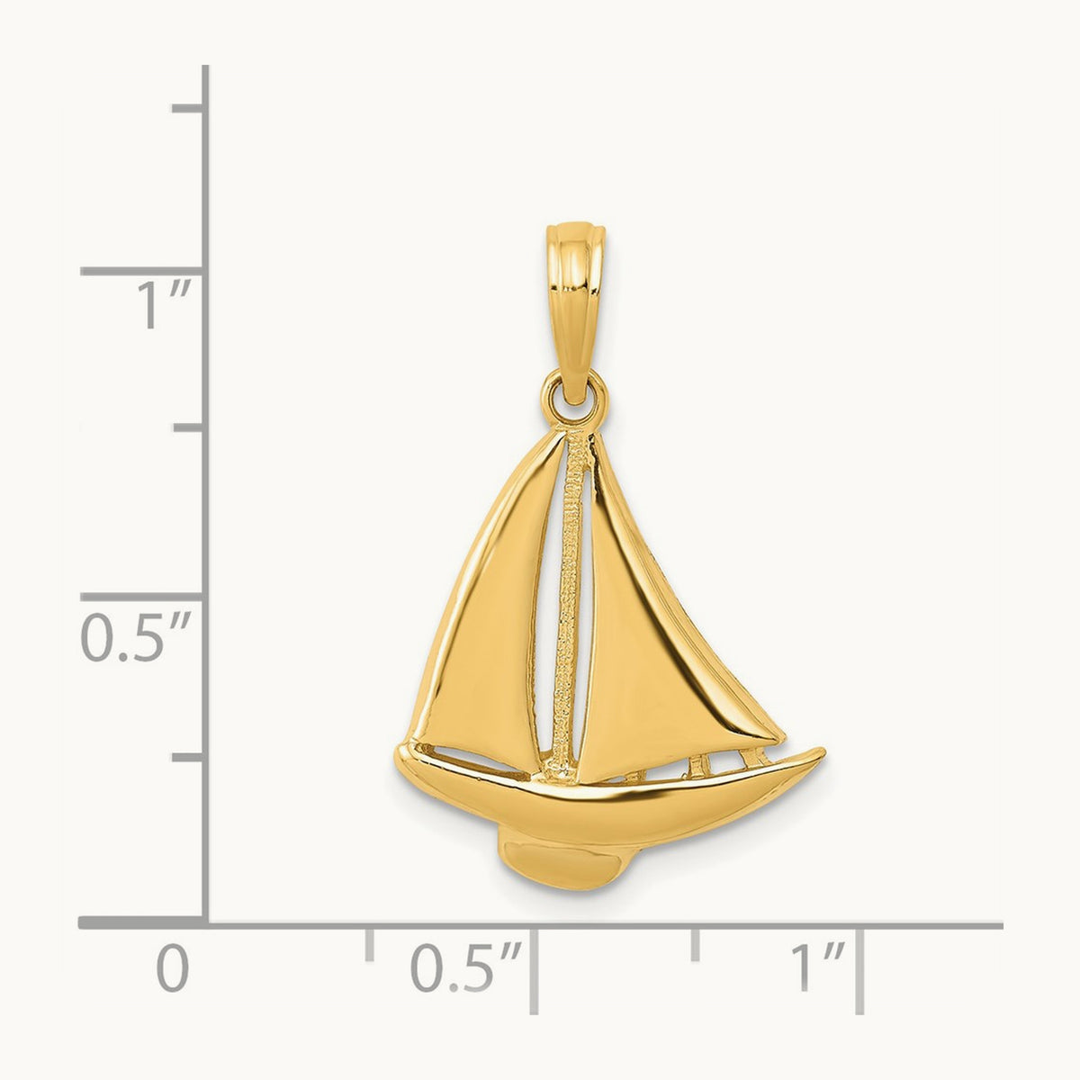 Sailboat Pendant, 14K