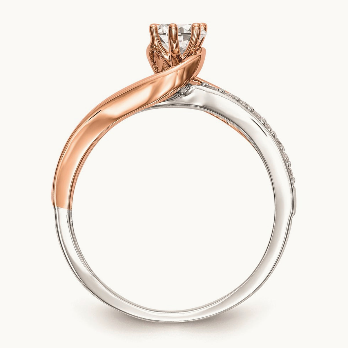 Semi-Mount Engagement Ring — 10K Two-Tone, 7