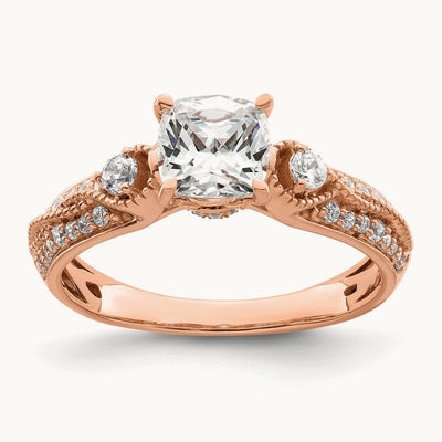 Cushion Semi-Mount Engagement Ring, 1.00 ct tw
