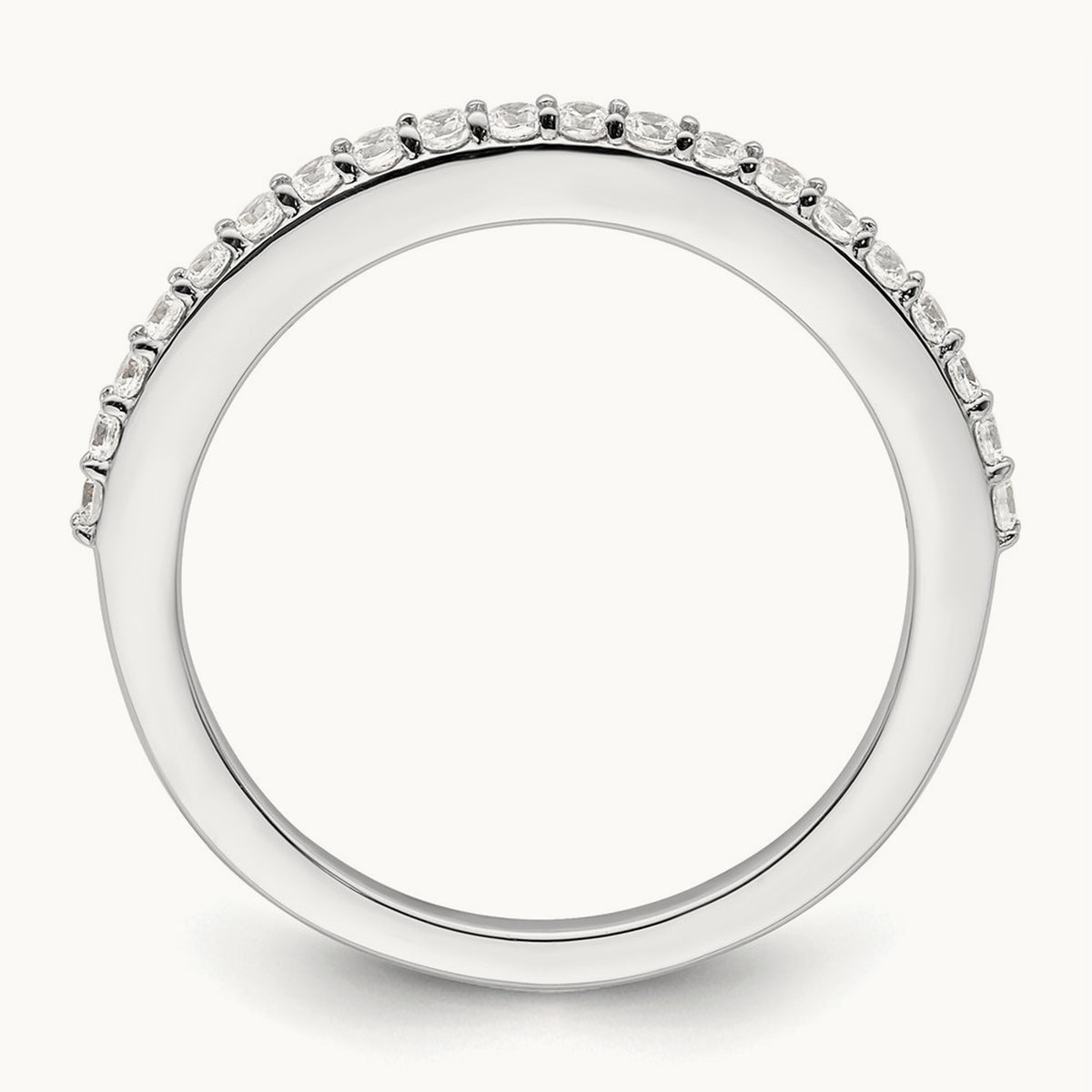 Diamond Wedding Band, 14K White Gold
