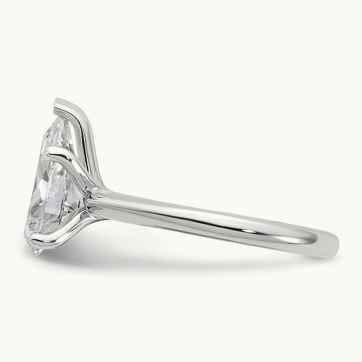 Pear 8X Ring, 3.00 ct tw Lab-Grown Diamond — 14K White Gold