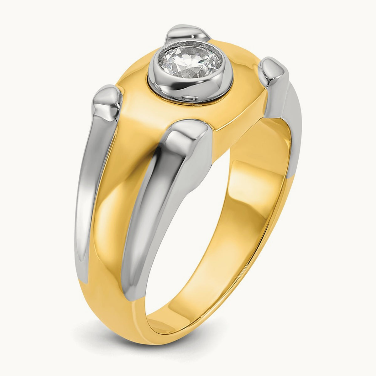 IBGoodman Men's Diamond Complete Ring, 14K Two-tone