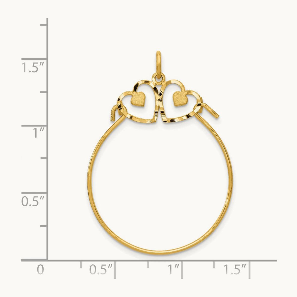 Heart Charm Holder — 14K Yellow Gold