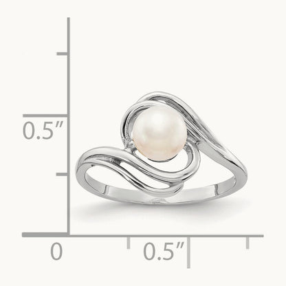 FW Cultured Pearl Ring, 5.5mm, 14K White Gold