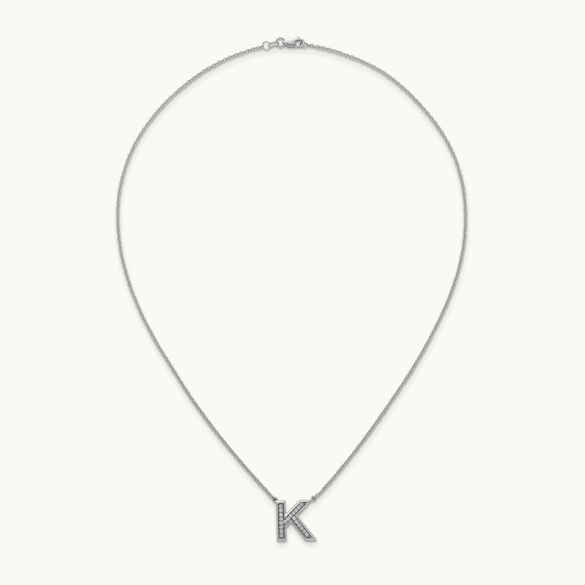 Initial K Necklace, 0.20 ct tw Lab-Grown Diamond