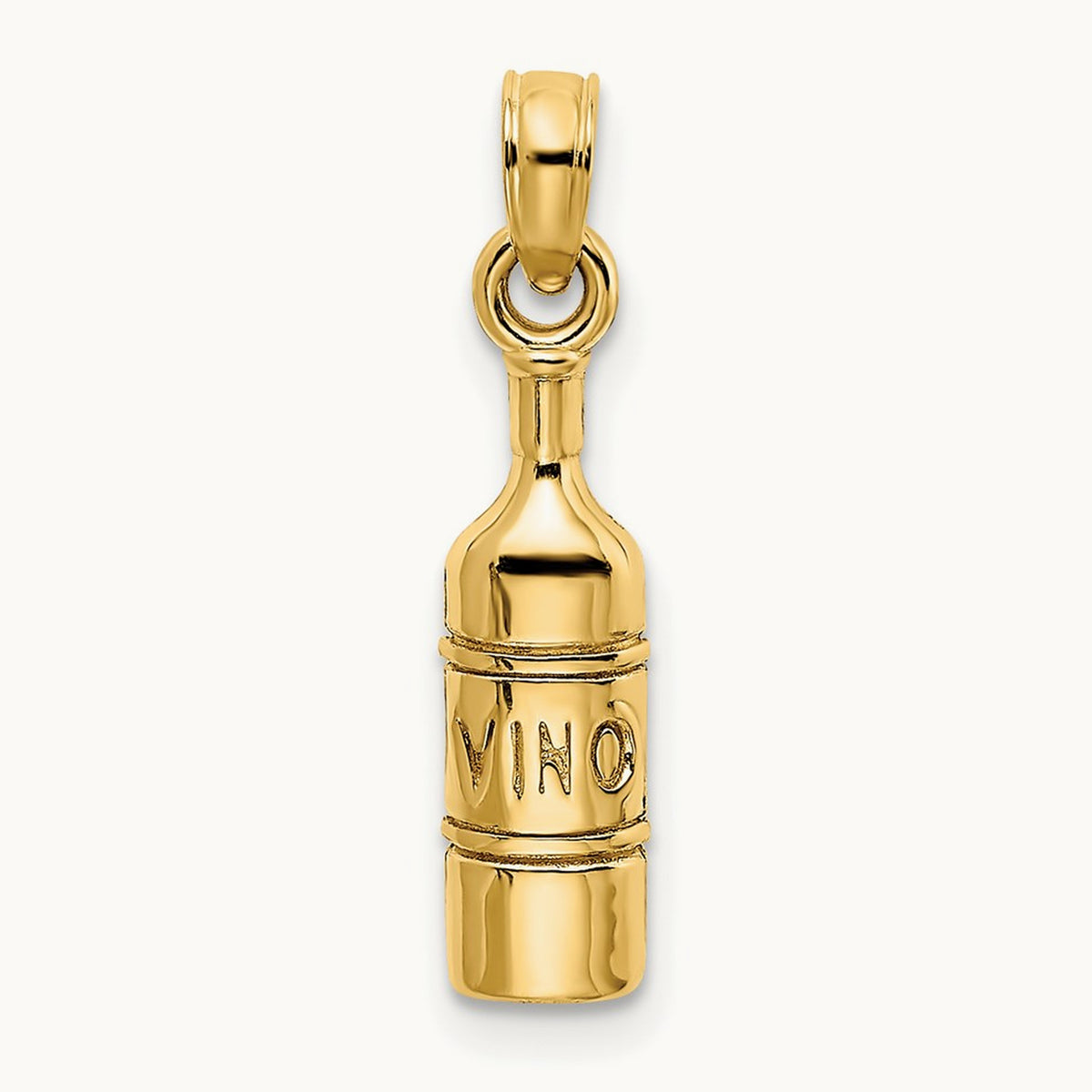 Wine Bottle Charm, 14K
