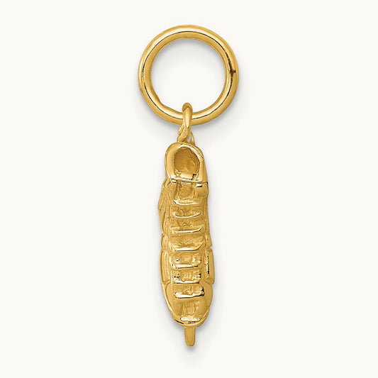 3D Ice Skate Charm, 14K