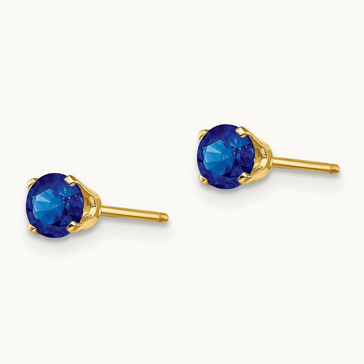 September/Sapphire Post Earrings — 4mm