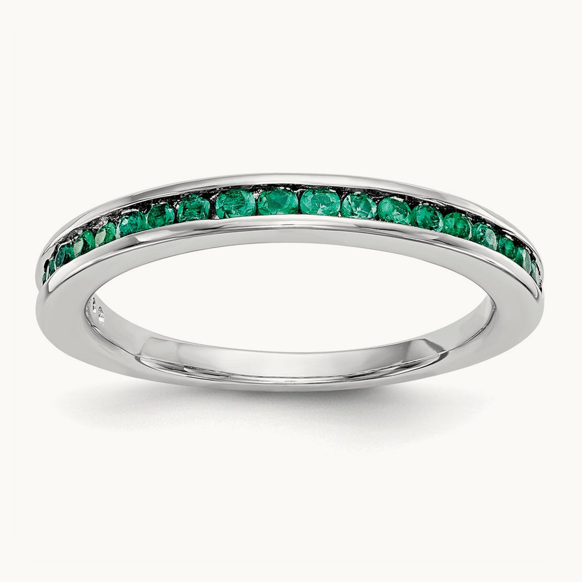 Emerald Band — 14K White Gold, 7