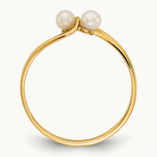 FW Cultured Pearl ring, 3mm, 14K