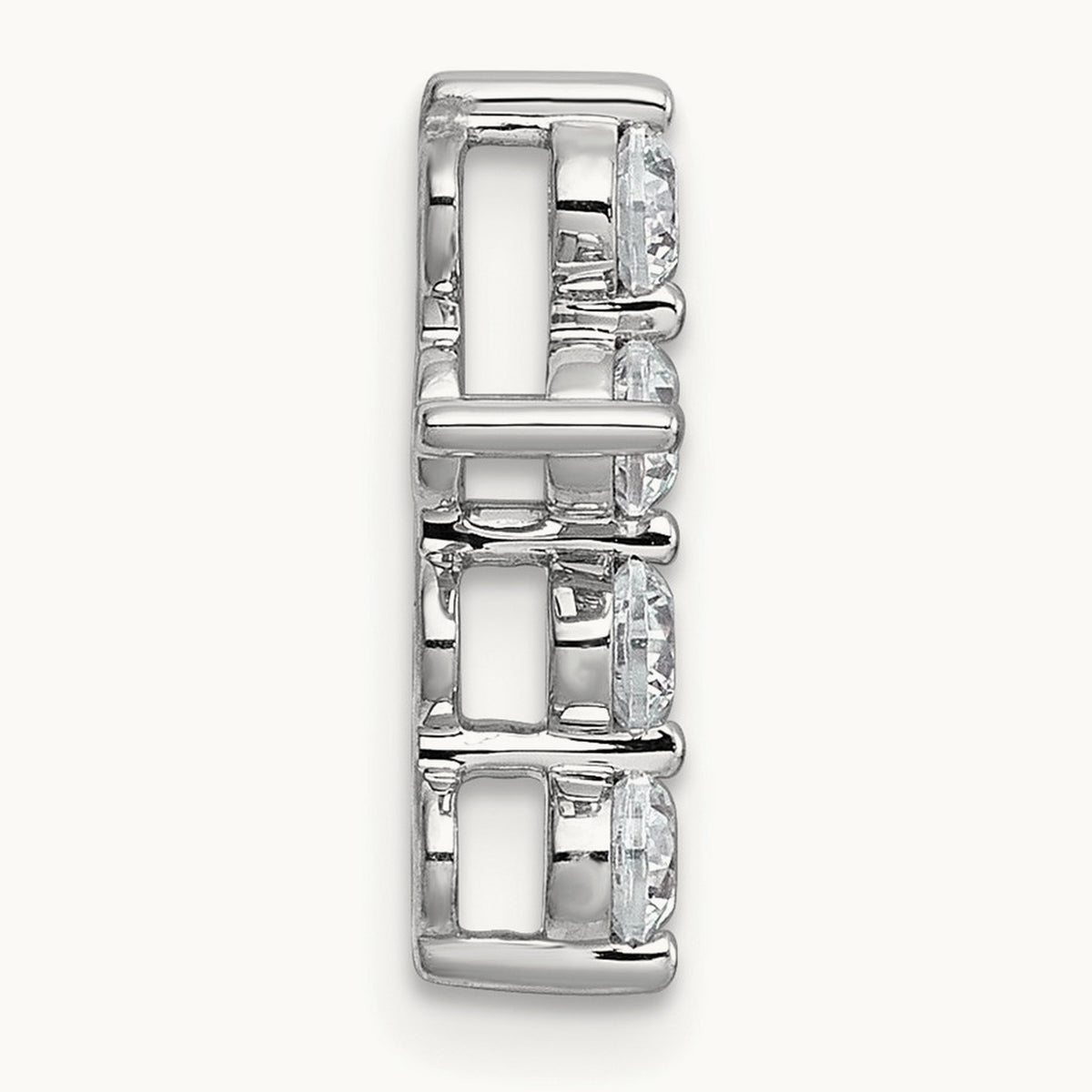 Cross Chain Slide Pendant, 0.25-0.50 ct tw Lab-Grown Diamond — 1/2 ct, 14K White Gold