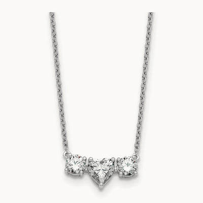 3 Stone Necklace, 1.50 ct tw Lab-Grown Diamond