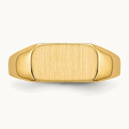 10x6mm Open Back Signet Ring, 14K