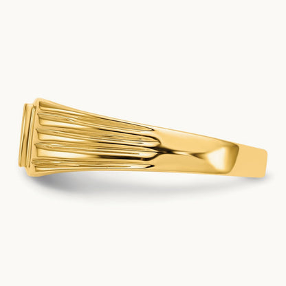 5.25x4. Open Back Signet Ring, 75mm, 14K