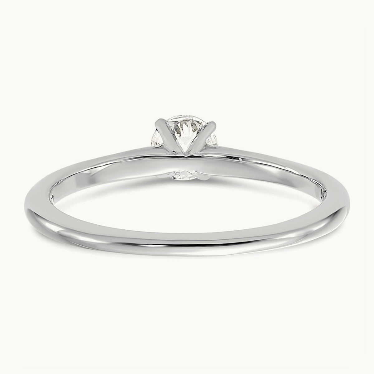 Round Solitaire Engagement Ring, 0.25-5.00 ct tw Lab-Grown Diamond — 1/3 ct, 14K White Gold