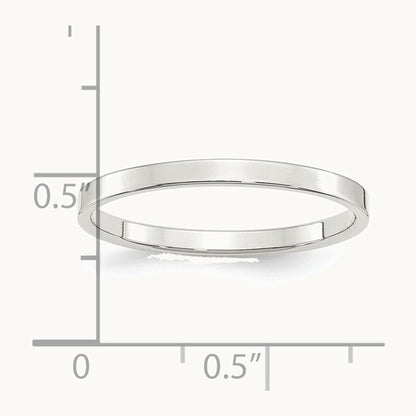 Sterling Silver 2mm Lightweight Flat Band