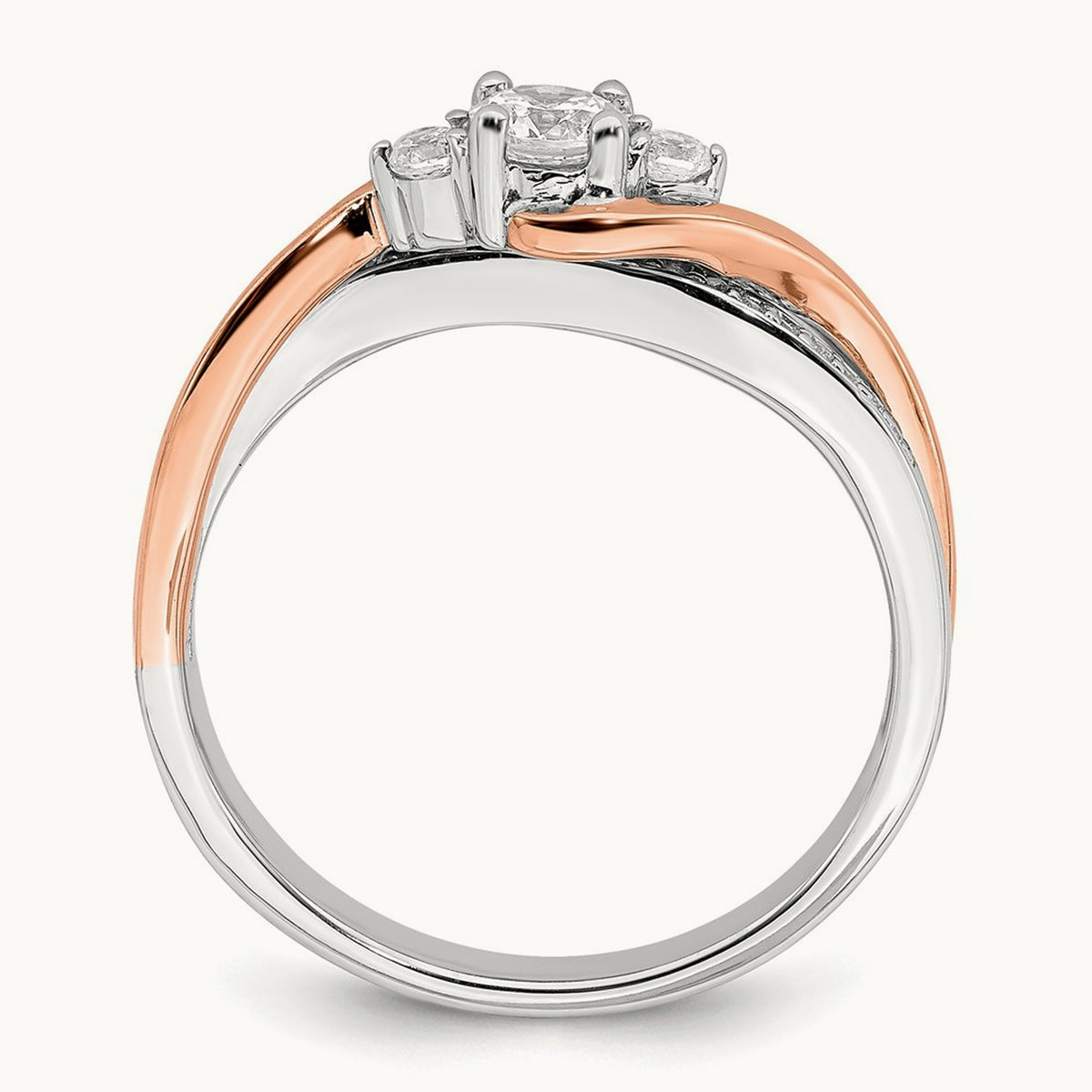 Bypass Engagement Ring, 0.50 ct tw Lab-Grown Diamond
