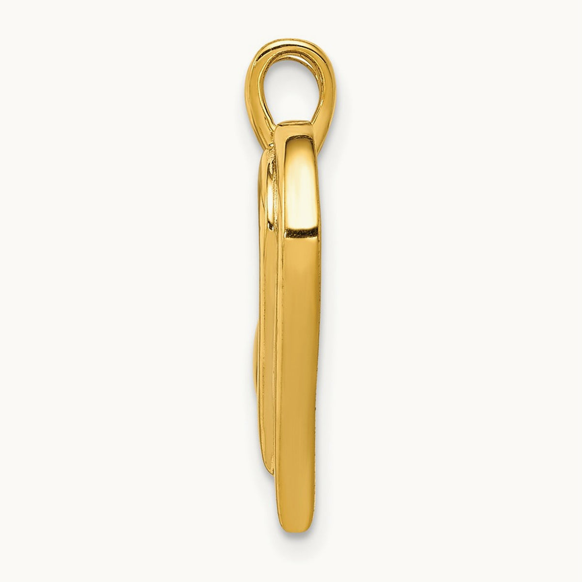 Diamond Fancy Heart Pendant — 14K Yellow Gold