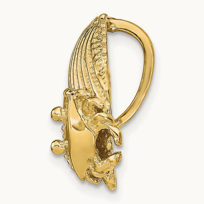 Scallop Shell with Crab Slide, 14K