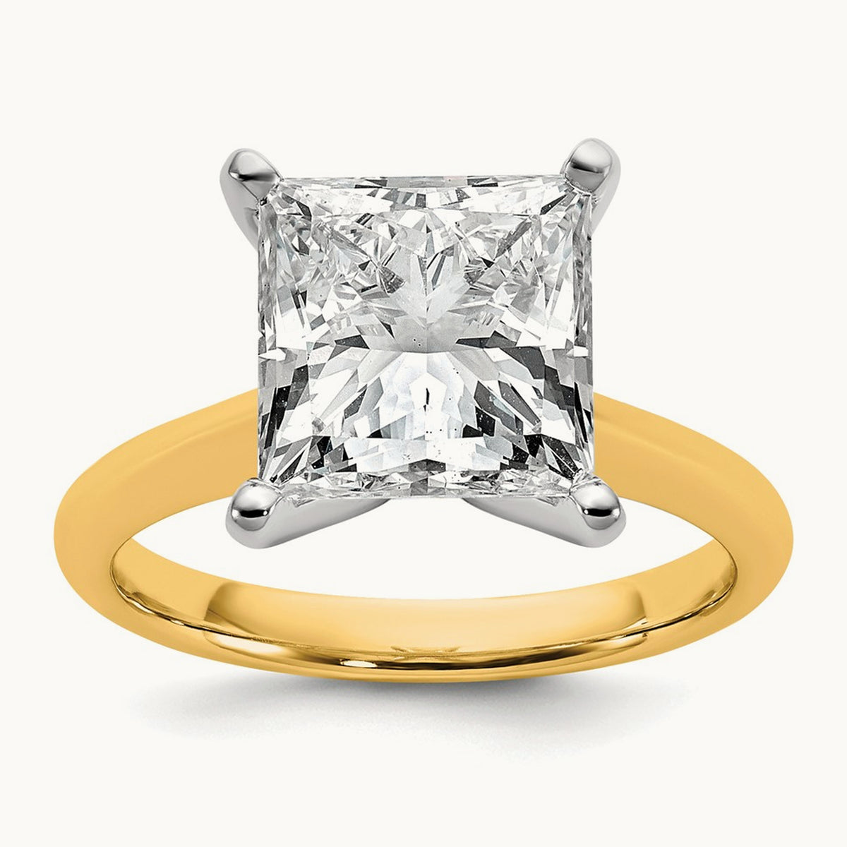 Princess 8X Ring, 5.00 ct tw Lab-Grown Diamond — 14K Two-Tone