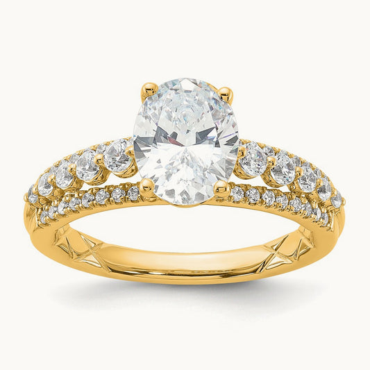 Engagement Ring, 1.75 ct tw Lab-Grown Diamond — 14K Yellow Gold