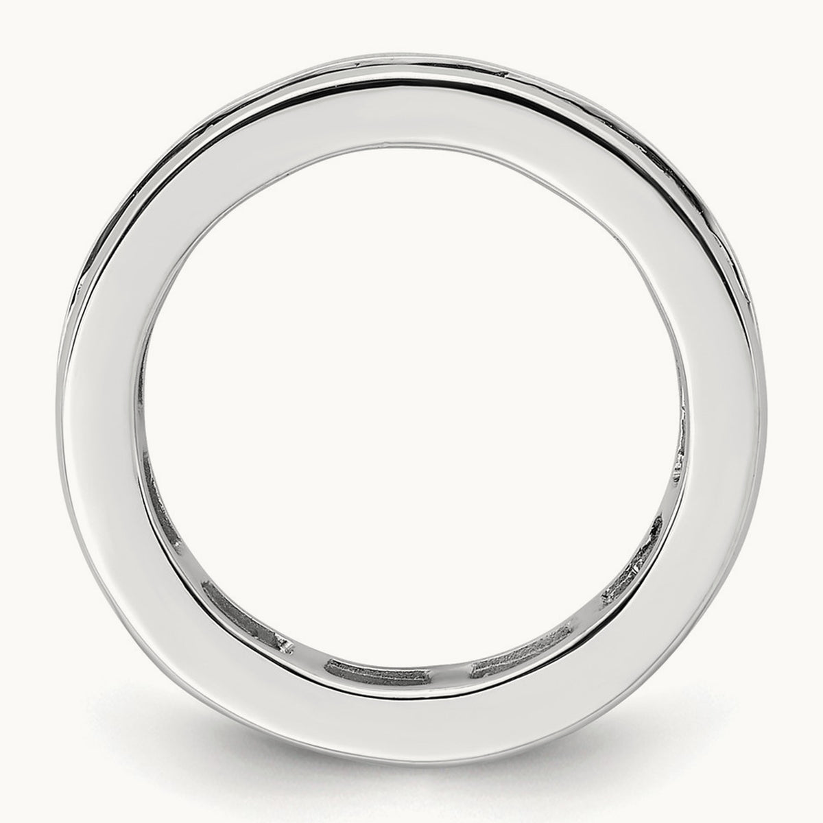 Polished Princess Channel Set Diamond Eternity Band, 2.00 ct tw — 14K White Gold