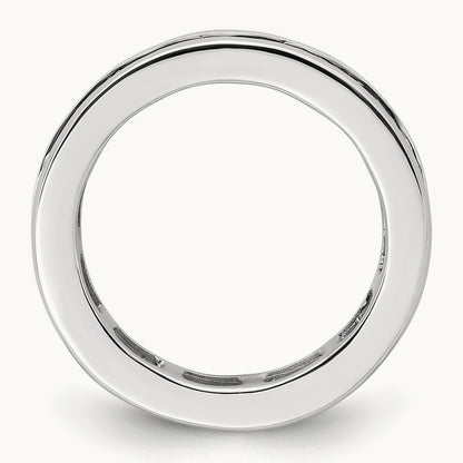Polished Princess Channel Set Diamond Eternity Band, 2.00 ct tw — 14K White Gold