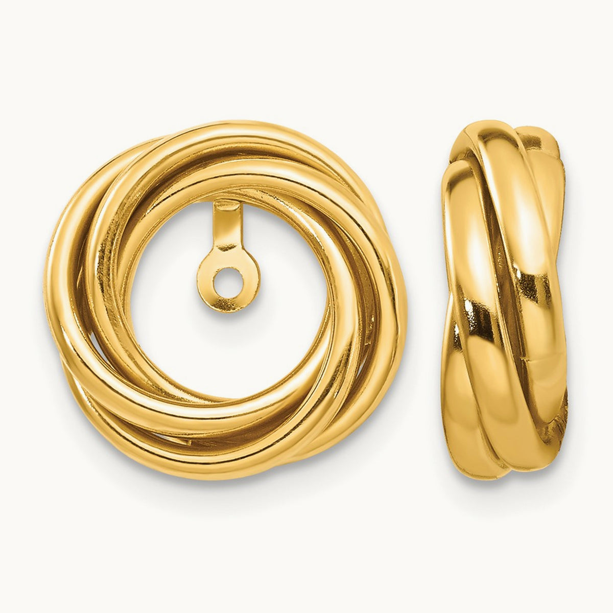 Polished Love Knot Earring Jackets — photo set
