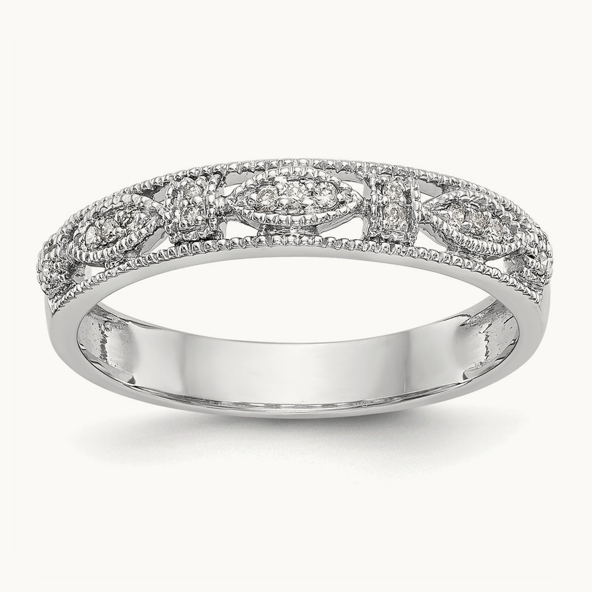 Diamond Band, 14K White Gold