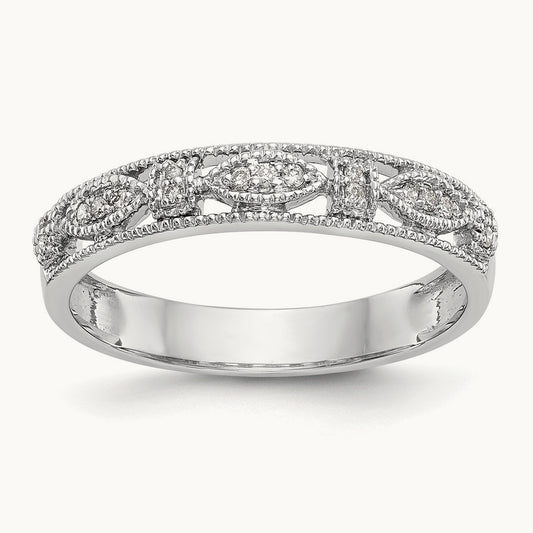 Diamond Band, 14K White Gold