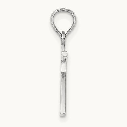 Polished Number 7 Pendant — 14K White Gold, 18.93mm