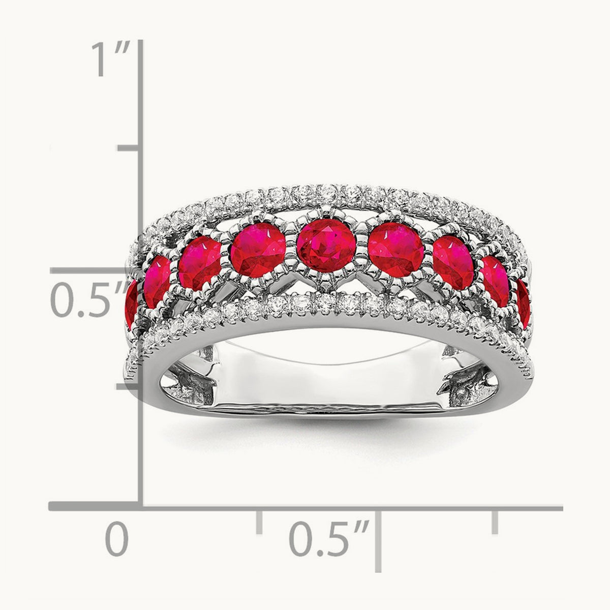 Polished Ruby and Diamond Ring — photo set