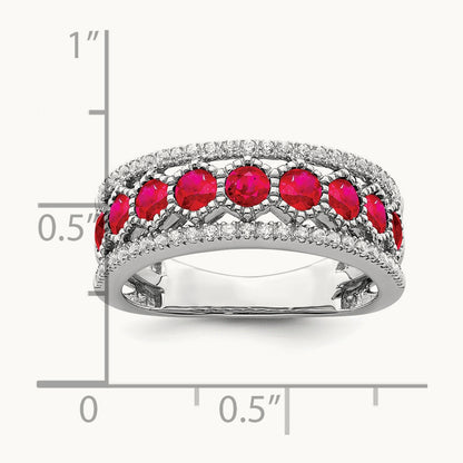 Polished Ruby and Diamond Ring — photo set