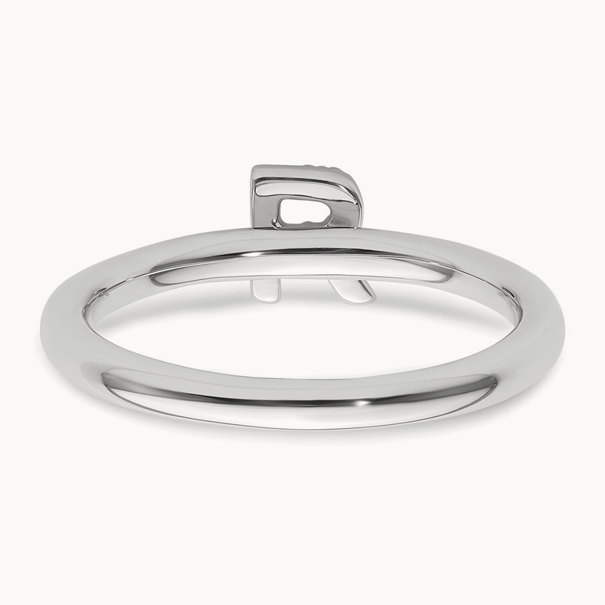 Stackable Diamond Ring — 14K White Gold, R