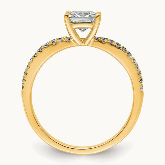 Princess Engagement Ring, 1.25-2.75 ct tw Lab-Grown Diamond — 1 1/4 ct, 14K Yellow Gold