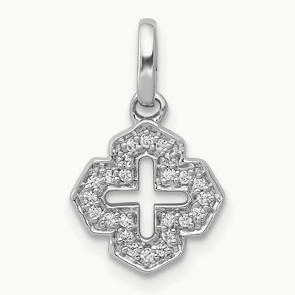 1/10ct. Diamond Fancy Cross Pendant — photo set