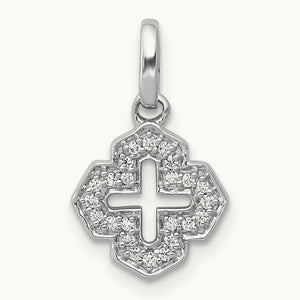 1/10ct. Diamond Fancy Cross Pendant — photo set